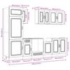 8 Piece Kitchen Cabinet Set Kalmar Rustic Wood Effect Particleboard