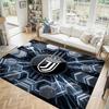 Juventus FC Design Kristall-Samt-Teppich Gemütlich Nicht?Rutschfester Teppich mit Aufdruck für Schlafzimmer Wohnzimmer Eingang