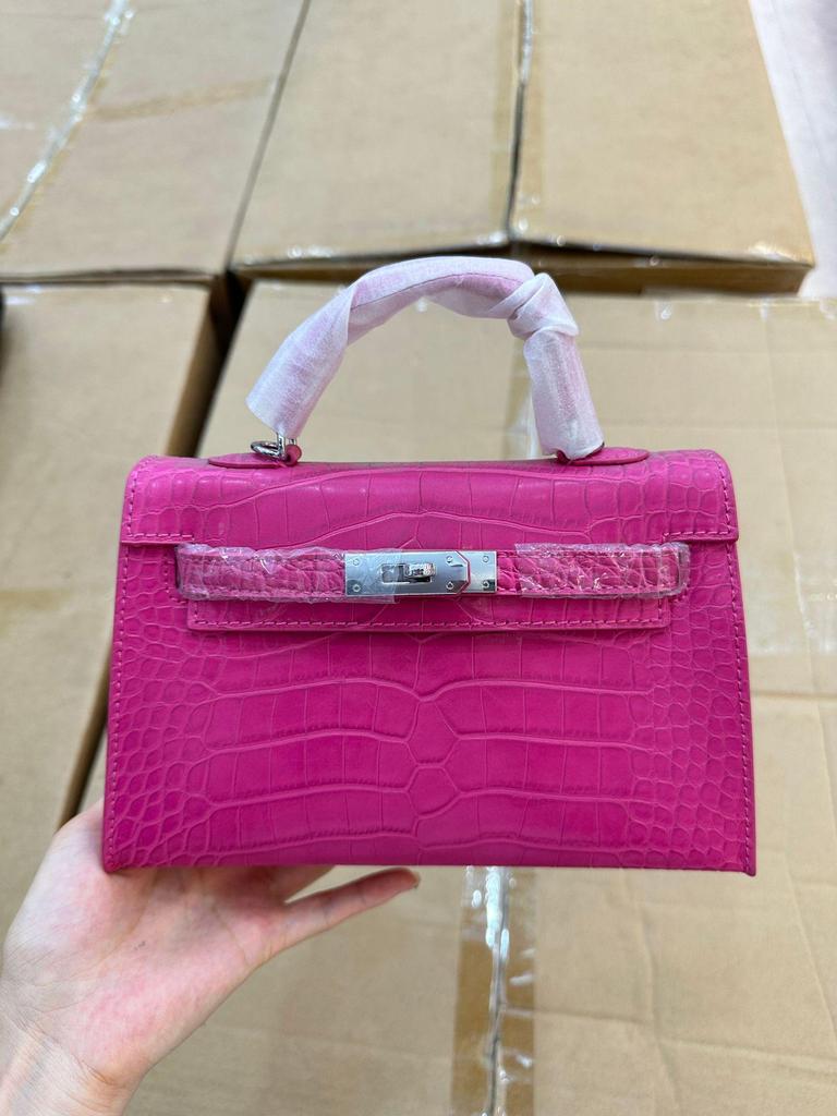 Europese & Amerikaanse Retro Krokodillenpatroon Kelly Enkelbandige Crossbody Tas: High-End, Modieuze, Lichte Luxe Handtas voor Dames