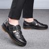 Large Size Breathable Leather Shoes Men's Middle-aged and Elderly Summer Hole Shoes Non-slip Soft Sole Business Casual Dad Shoes Men's Shoes