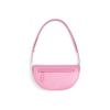 Olympia Smooth Leather Underarm Bag Half-Moon Tote Messenger Shoulder Bag Women's Primrose Pink Runway Style