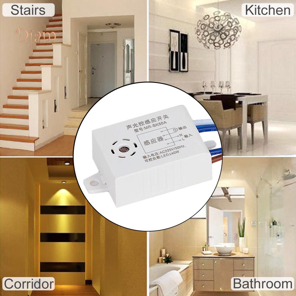 Daydreamer 220V Auto ON/OFF Voice/Sound and Light Control Sensor Detector LED Lamp Switch