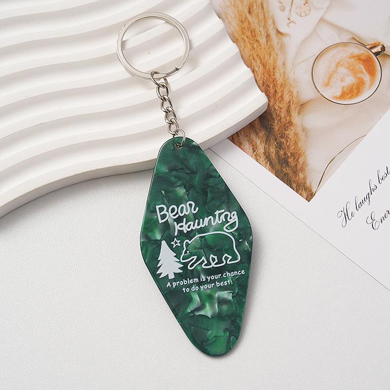 Acrylic Keychain Diamond Nameplate for Hotel Room Numbers