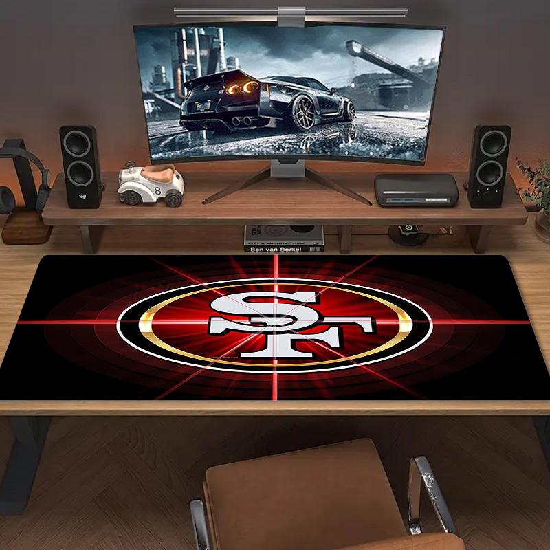 San Francisco 49ers Print Cushion Non-slip Laptop Tablet Big Mousepad XXL Mat Mini PC Playmat With Lock edge