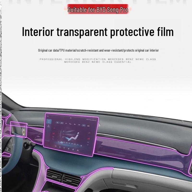 22-24 BYD Song Pro-DMI Screen Protector & Gear Shift Film Decor Sticker