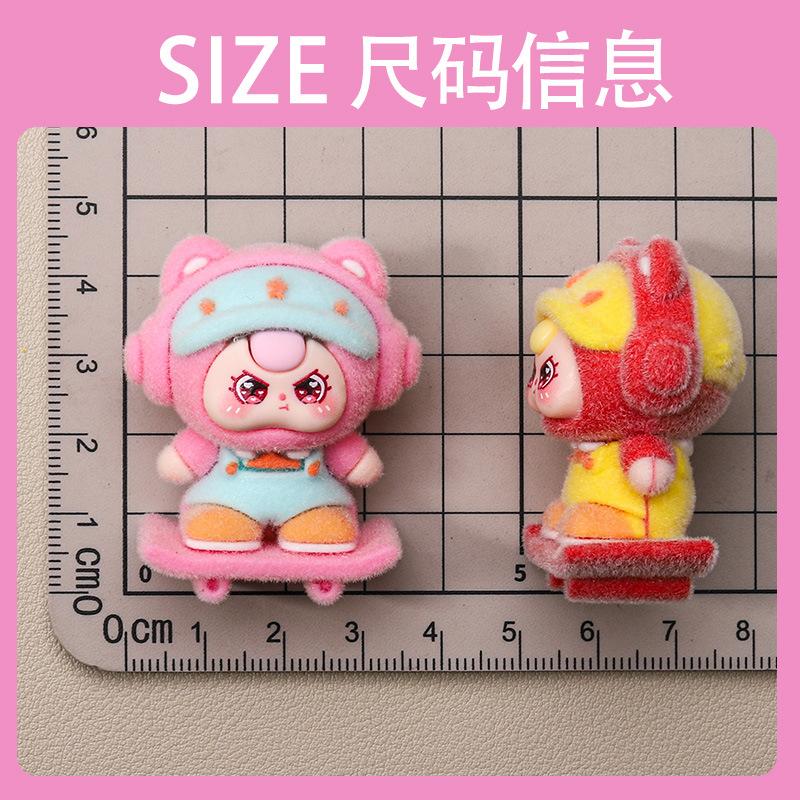9pcs/Set Baby Three Figure Toy Skateboard Series Mini Figurine Desktop Decoration Model Ornaments Toys Kids Christmas Gifts