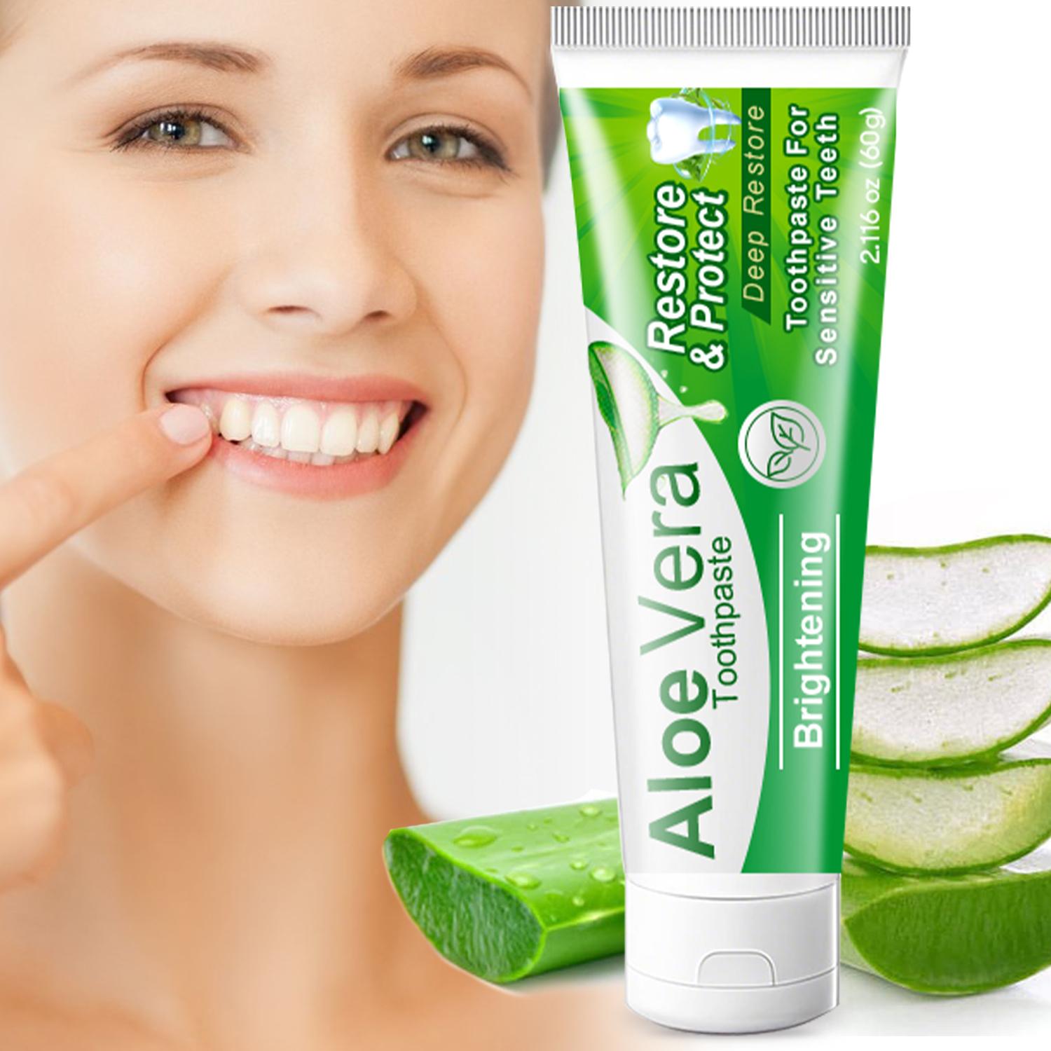 

Aloe Vera Toothpaste-Freshen Breath And Eliminate Oral Odor-Relieves Swollen And Inflamed Gums-60g