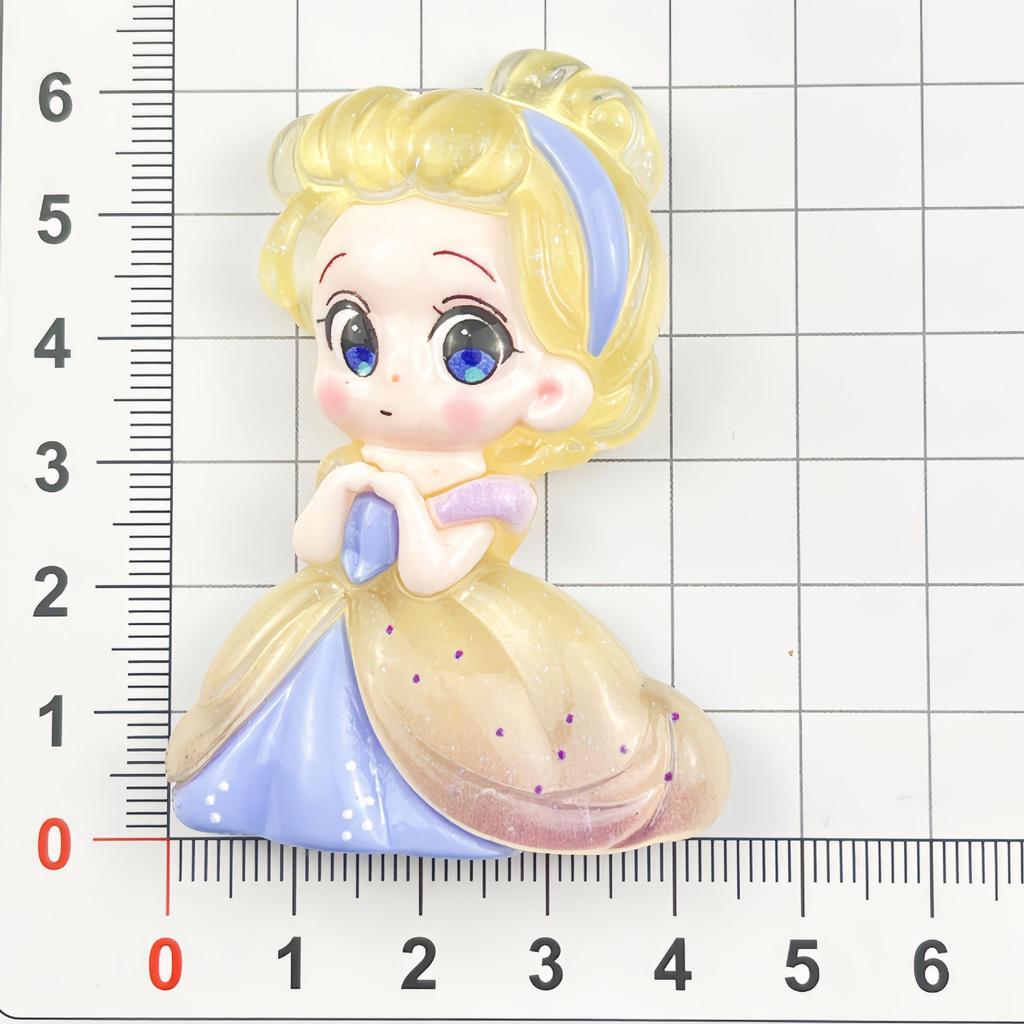 Luminous Mermaid Princess Resin Accessories: DIY Cream Glue Hair Clip & Magnet Material