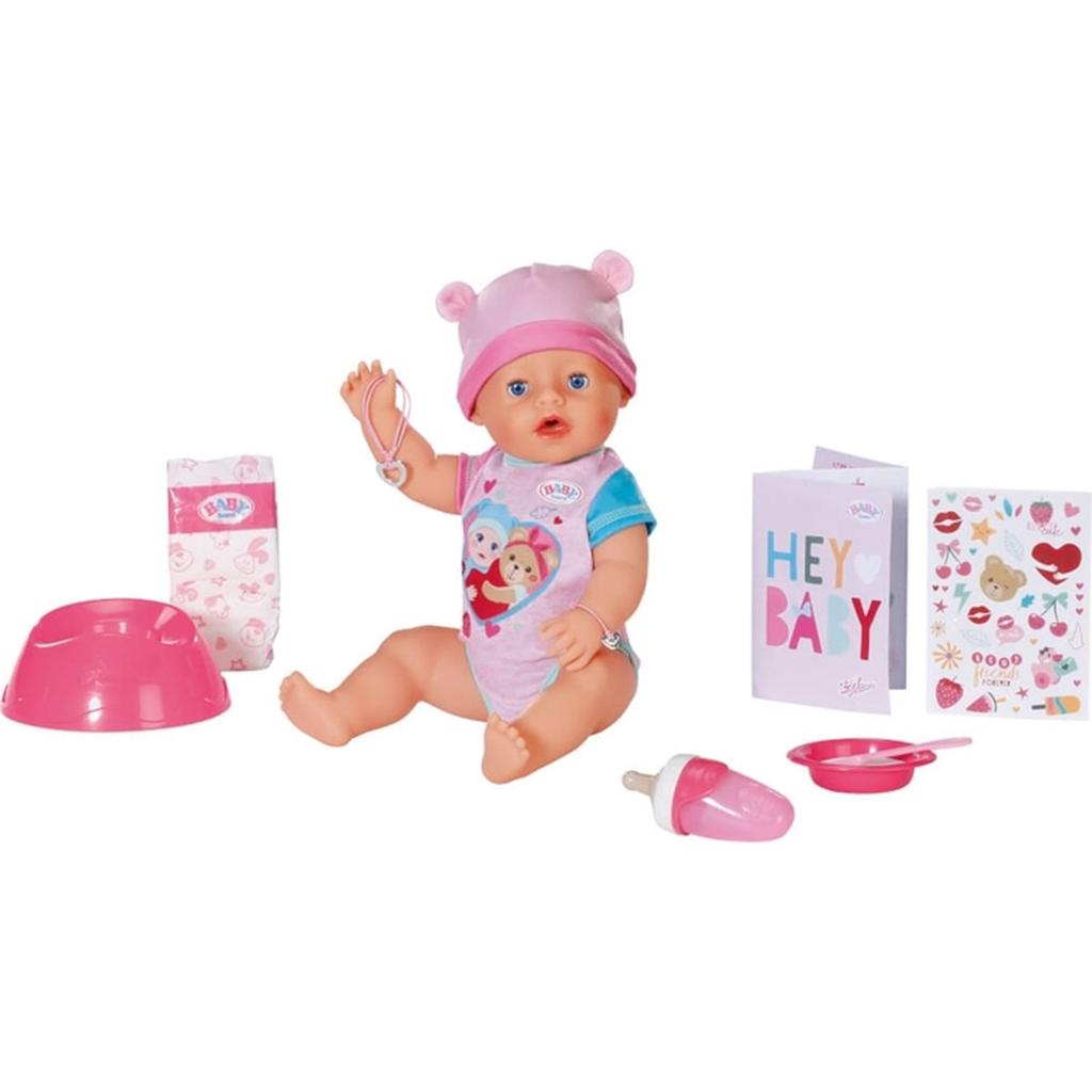 Poupon - BABY BORN - Emma - 10 fonctions - 10 accessoires - Sans piles - 43cm - Des 3 ans