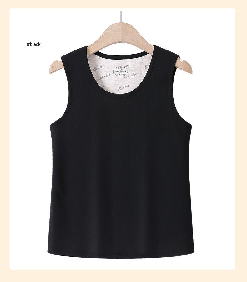 Women's Wool Vest for Autumn/Winter: Plus Velvet, Thickened Gilet, Inner Base Layer, Shawl for Middle-aged/Elderly.