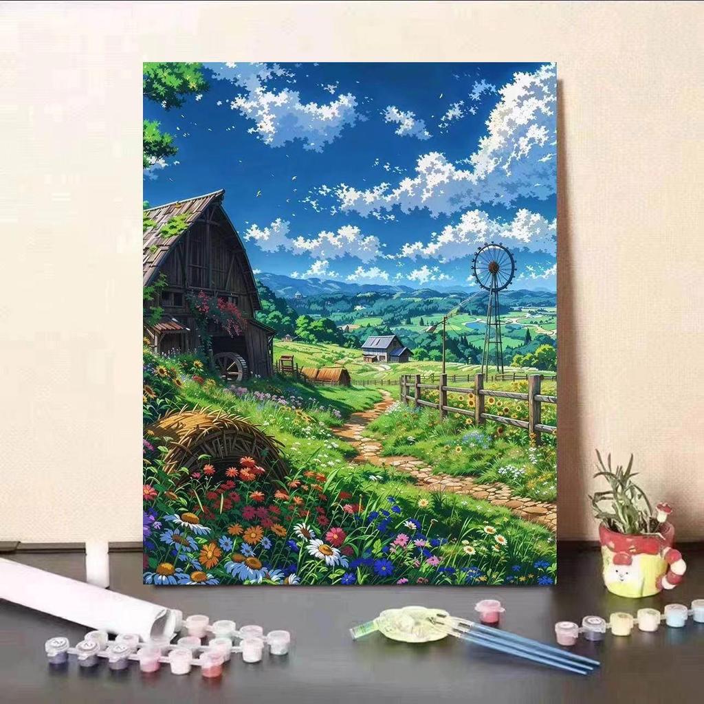 Hayao Miyazaki Summer Digital Oil DIY Painting: Healing, Stylish Living Room Decor Gift