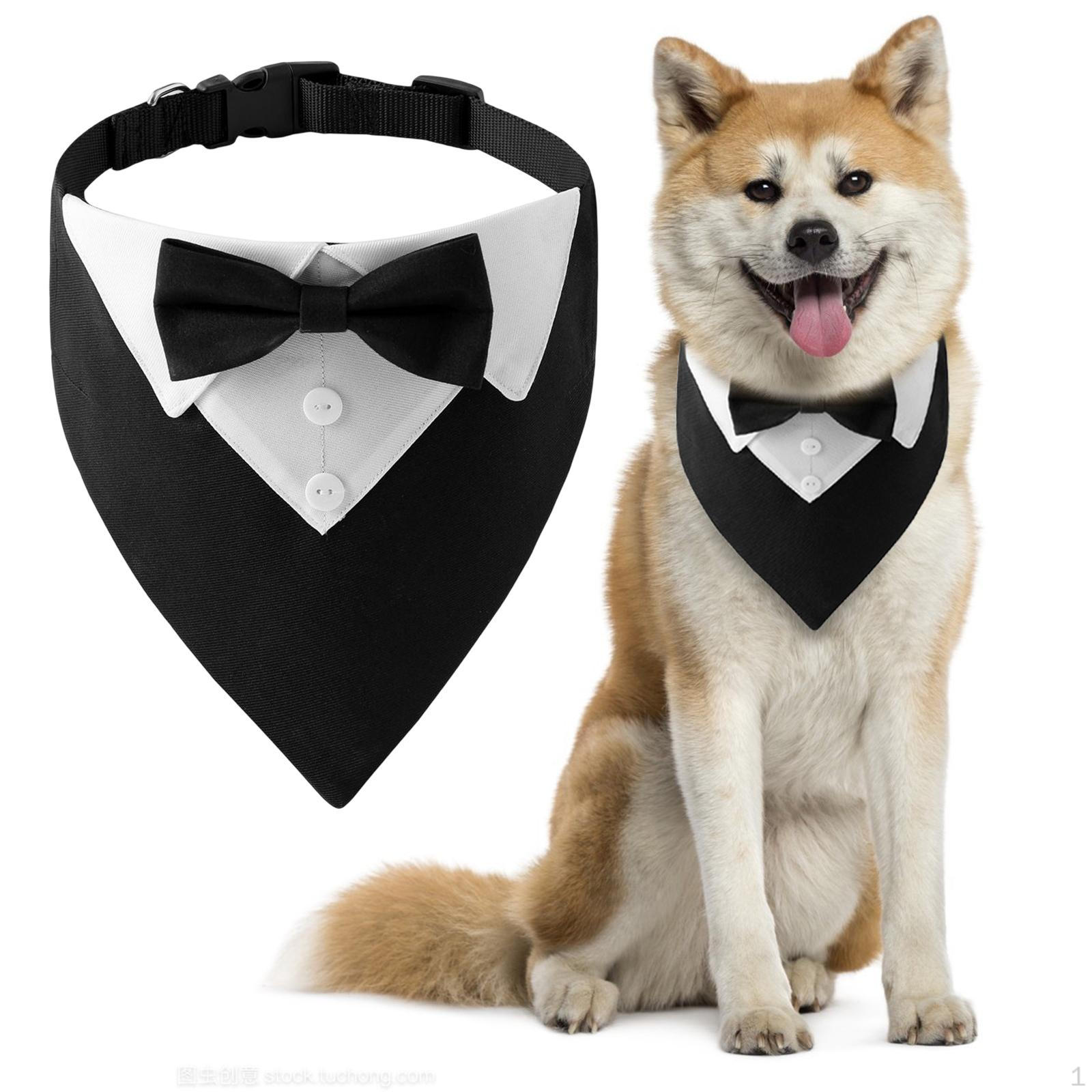 

Свадебный смокинг для собак, бандана, формальный галстук-воротник для повседневного ношения Black