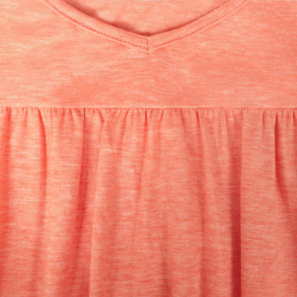 GMXIA Dámská móda Neformální jednobarevná trička a topy s krátkým rukávem a výstřihem do V