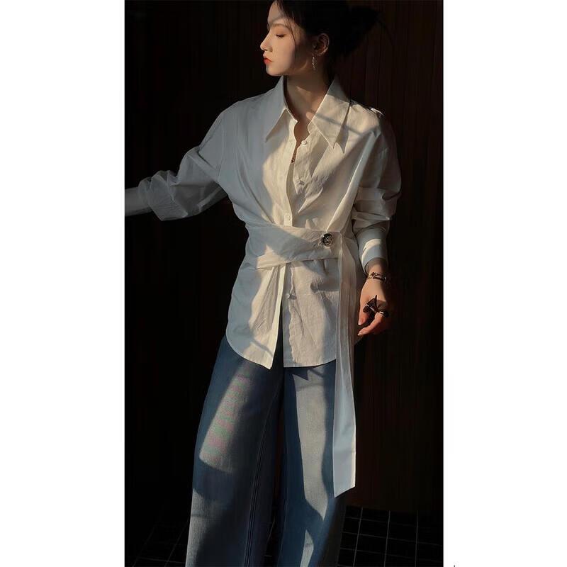 PRASE Light Luxury Cotton Long-Sleeve Shirt L
