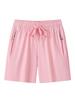 Women's Summer Ice Silk Shorts - Breathable, Versatile, Slimming Three-Quarter Pants with Customizable Logo Options.