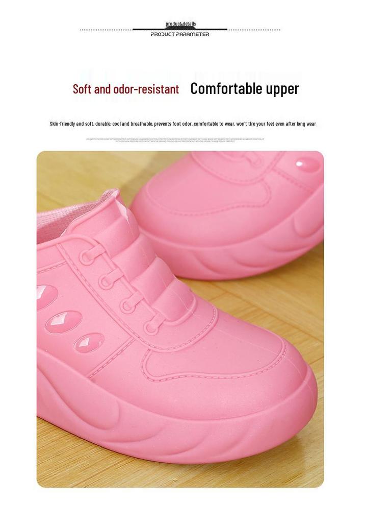 Women's Lightweight Korean Style Low-Top Waterproof Rain Boots with Hidden Heel - Non-Slip, Wear-Resistant, All-Season Outdoor Footwear