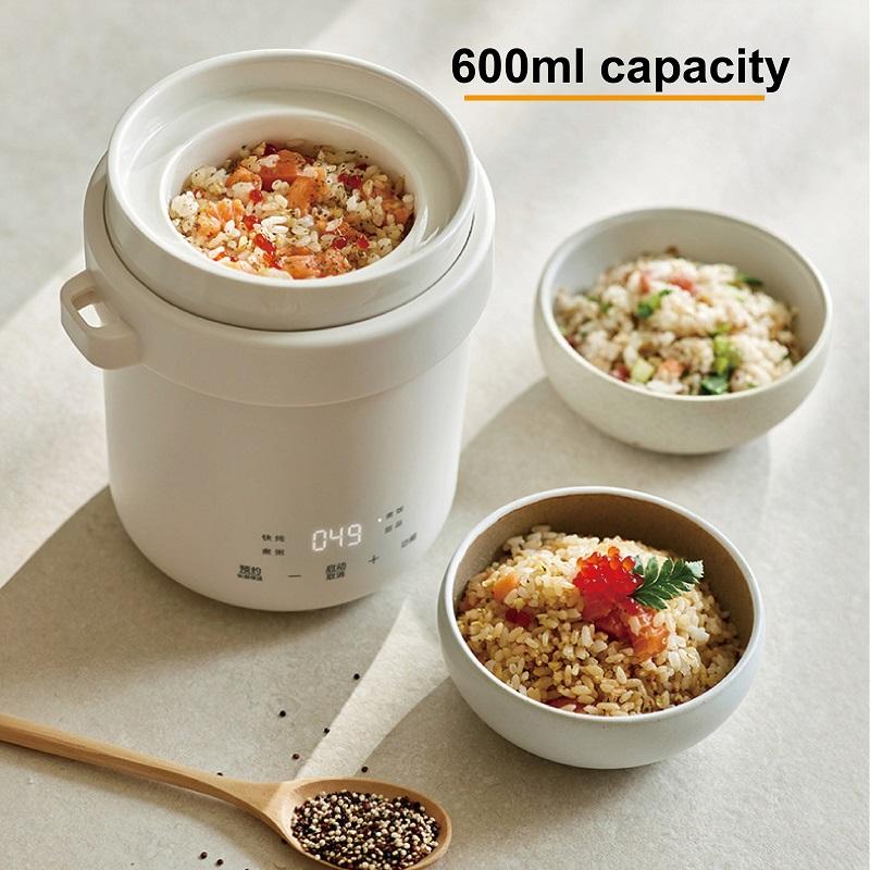 Xiaomi 600ml Rice Cooker Multi-function Ceramic Non-stick Fast Electric Cook Pot Portable Electric Lunch Box Mini Electric Stew Pot