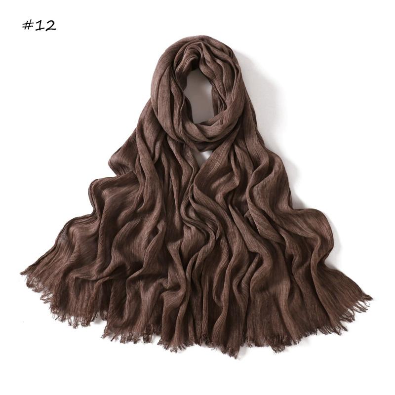 Plain Turbans Tie Dyed Rayon Hijab Scarf Thin Ramadan Ombre Wrap Elastic Shawls High Quality Foulards Muslim Head Snood 180*70Cm