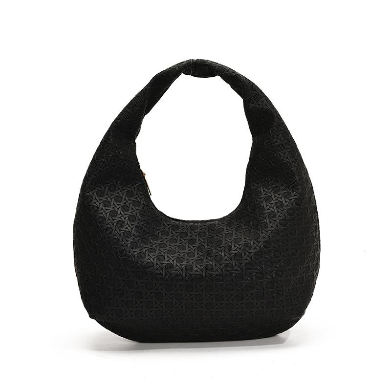 

Fashion popular niche design bag women s simple large-capacity crescent bag retro handbag One Size