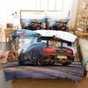 Set Copripiumino 3D Forza Auto Sportiva Per Camera da Letto Ragazzi Singolo Matrimoniale Queen King Size Coperta Piumino Federa