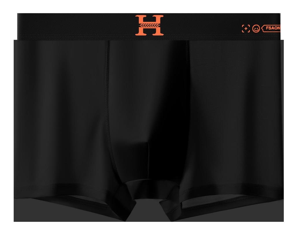 Ice Silk Men's Seamless Thermochromic Boxer Briefs - Breathable, Thin, Four-Corner Shorts for Summer