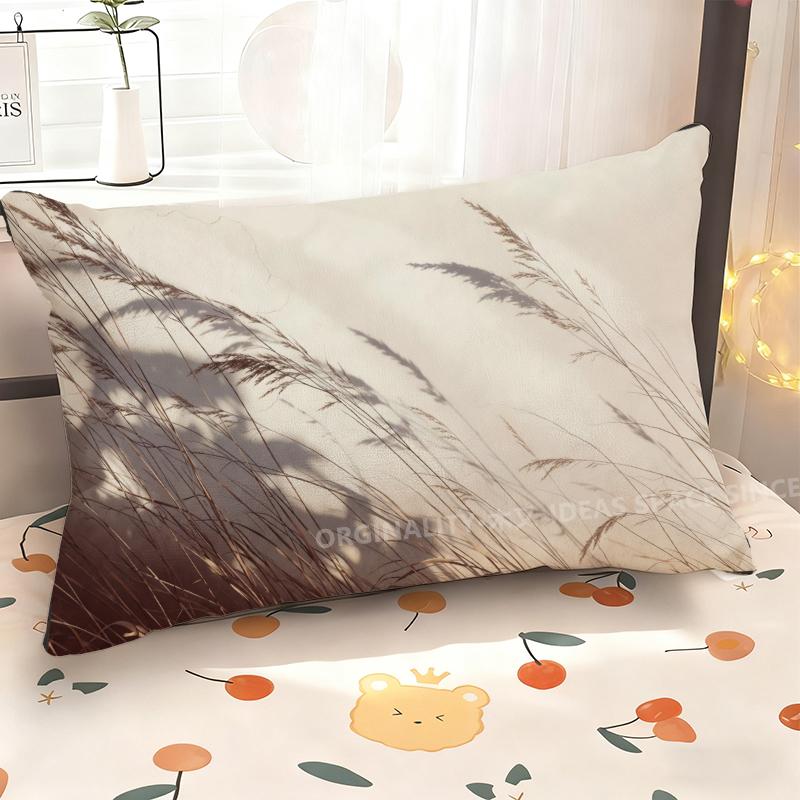 Minimalist Grass Pattern Pillowcase Suitable For Sofa Bedroom Car Pillow Cover Cushion Rectangular Back Cushion