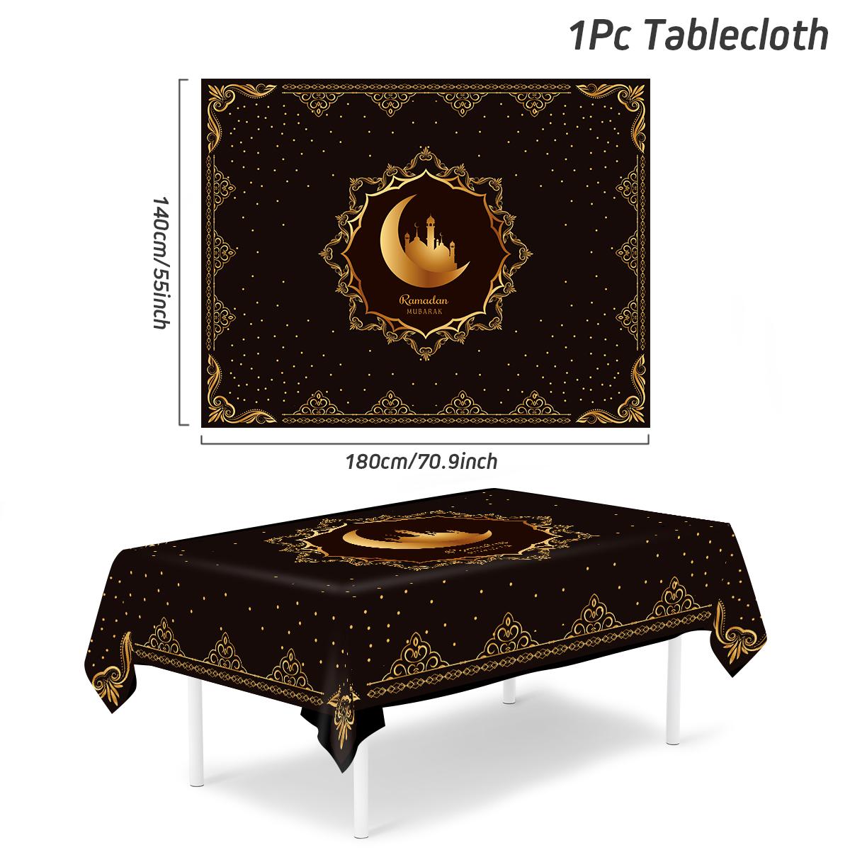 

Скатерть для украшения Рамадана EID Mubarak Decor для дома Скатерть для исламской мусульманской вечеринки Рамадан Карим Подарки на Ид аль-Адха 2024