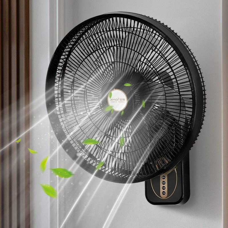 Wall Mounted Electric Fan Household High Wind Power Commercial Industrial Circulating Fan Light Sound Wall Fan