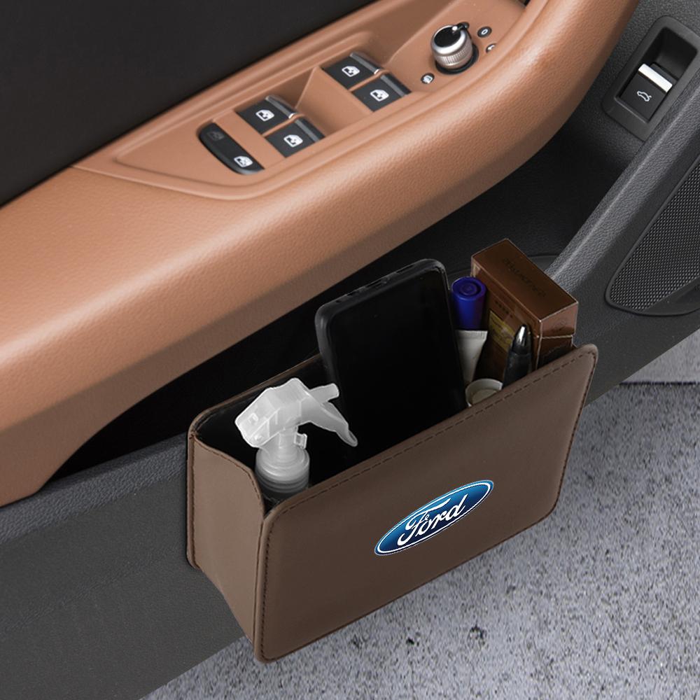 1Pcs Leather Car Door Side Seat Back Storage Bags For Ford Focus Ford ST Mondeo RS MK2 MK4 MK3 Fiesta Mustang Shelby Escape Kuga