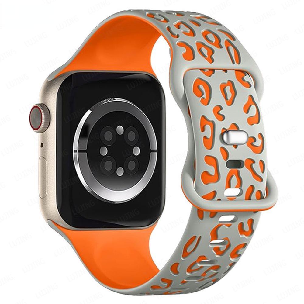 Strap For Apple Watch Band 45/44/42/41/40/49/40 Mm Engraved Correa Bracelet Iwatch Series Ultra 2 9 7 Se 3 6 8 5 4