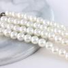 Rhinestone Four Rows Pearls Dog Choker Jewelry Dog Chain Puppy Accessories Pet Supplies Pet Collar Cat Jewelry Dog Necklace