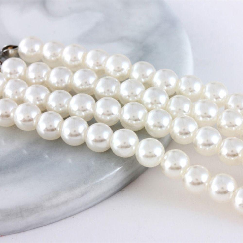 Rhinestone Four Rows Pearls Dog Choker Jewelry Dog Chain Puppy Accessories Pet Supplies Pet Collar Cat Jewelry Dog Necklace