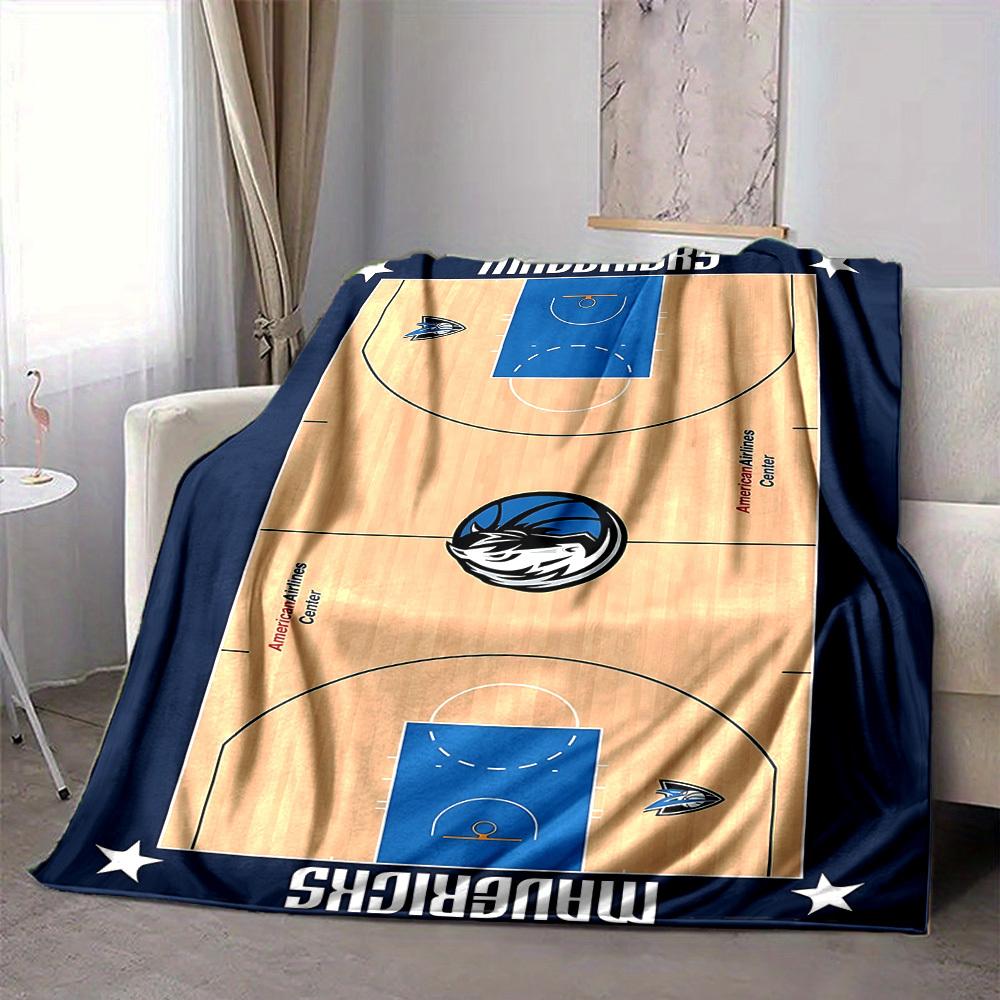 

1pc Basketball Mavericks Flannel Blanket, Soft Skin Friendly with Digital Printing, Various Sizes Available for Family, Friends, Birthday 80x120cm