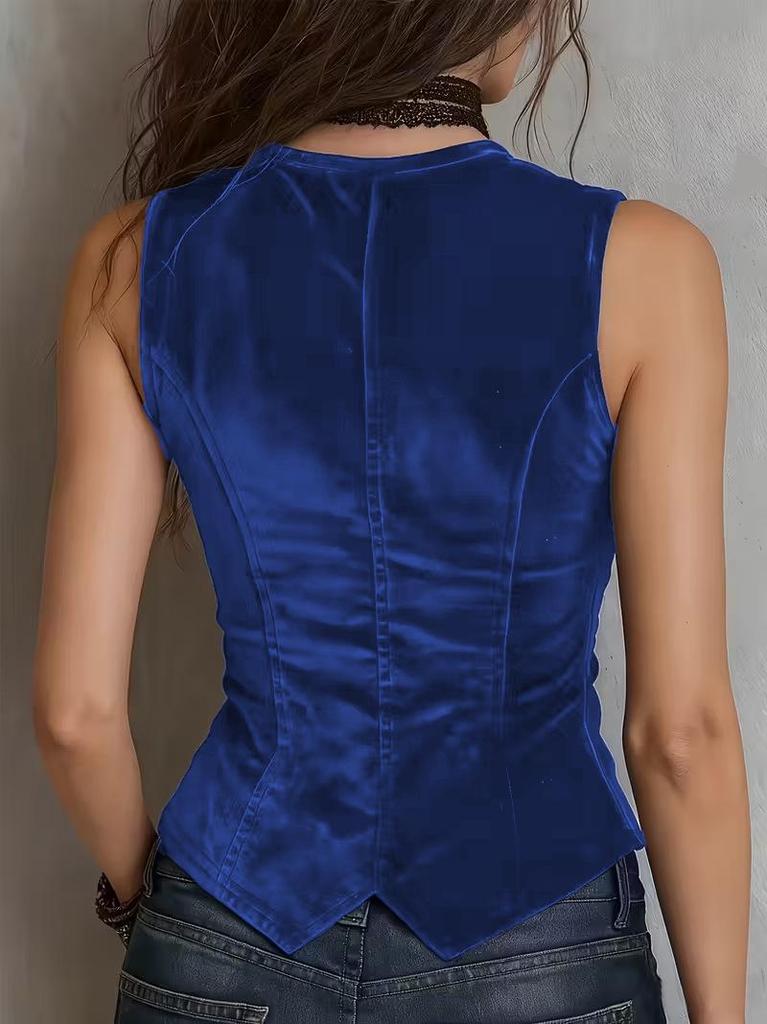 2026 Spring/Autumn Women's Button Sleeveless Vest - European & American Style