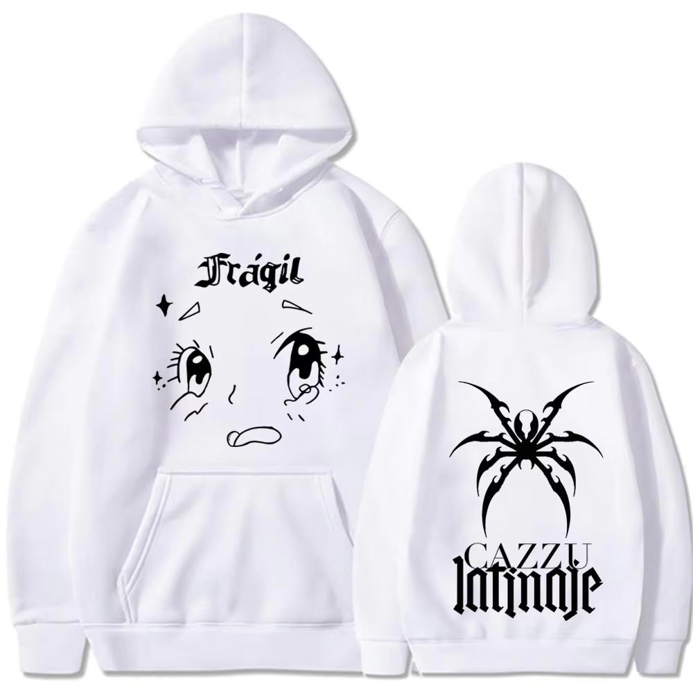 Erkaklar Xudilari Kuzgi Uzun Qo'lli Kapushonli Sviterlar Streetwear Keng Pullover Kundalik Qora va Oq Street Kapushonli Toplar