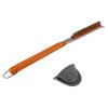 Pizza Stone Brush Wooden Handle Brass Bristles Detachable Easy to Clean Pizza Cleaning Brush for BBQ Grill Oven