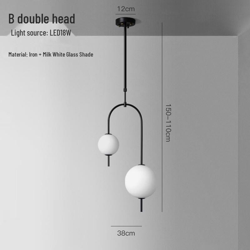 OEING Modern Adjustable Spherical Bedside Pendant Lamp