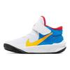 Nike Team Hustle D 10 Flyease Slip-Resistant Shock Absorbing Breathable Low-Top Basketball Shoes Kids Sneaker White Blue Yellow DV9109-171