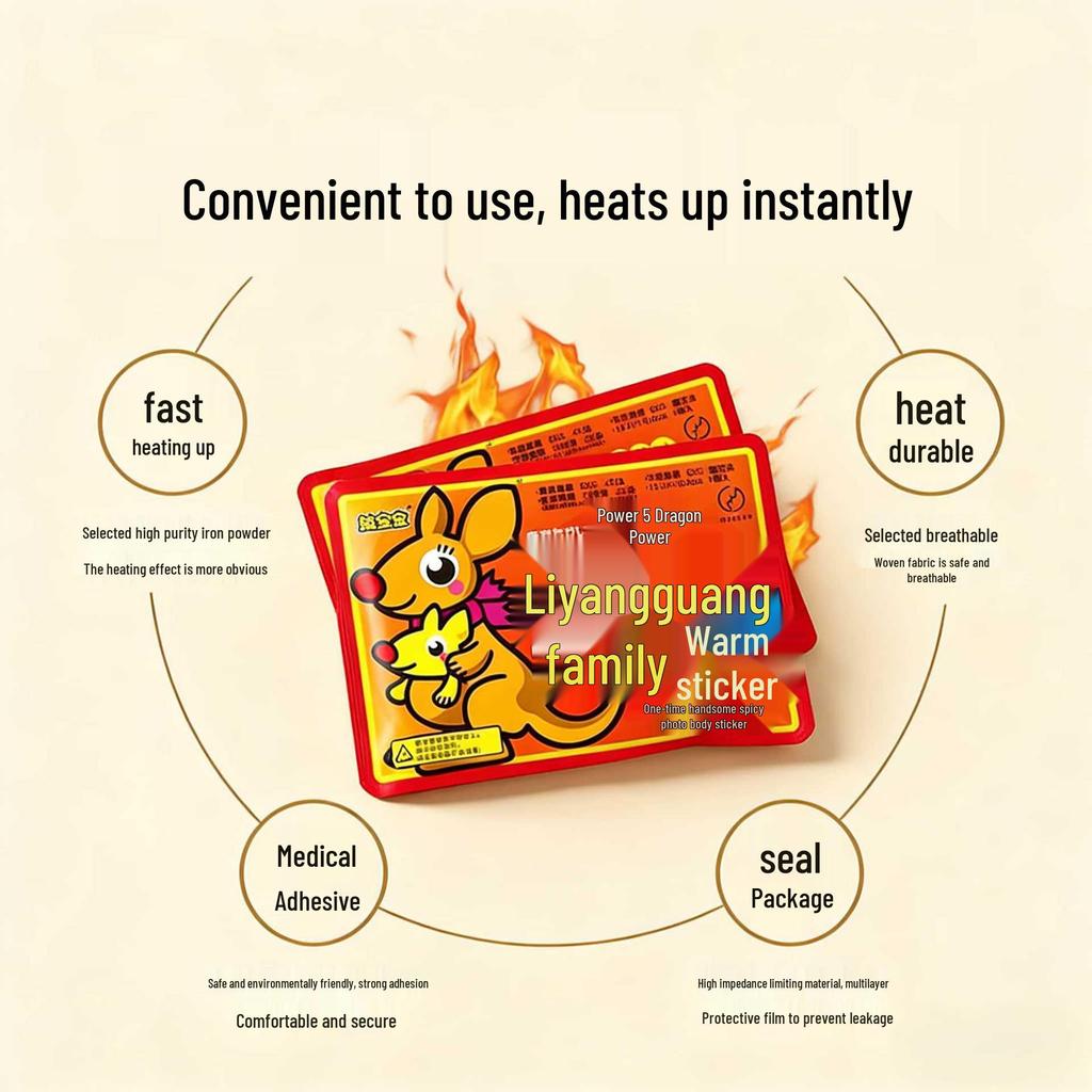 Portable Self-Heating Body Warmer Stickers for Women and Students
