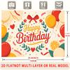 Party Backdrop Flat Balloons Flowers Multi Layered Celebrations Photo Booth Background Front Door Decor