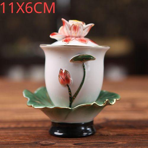 Chiński kreatywny ceramiczny kadzielnica, domowa kadzielnica ofiarna, wazon na kwiaty, talerz na owoce, filiżanka, dekoracja zestawu buddyjskiego