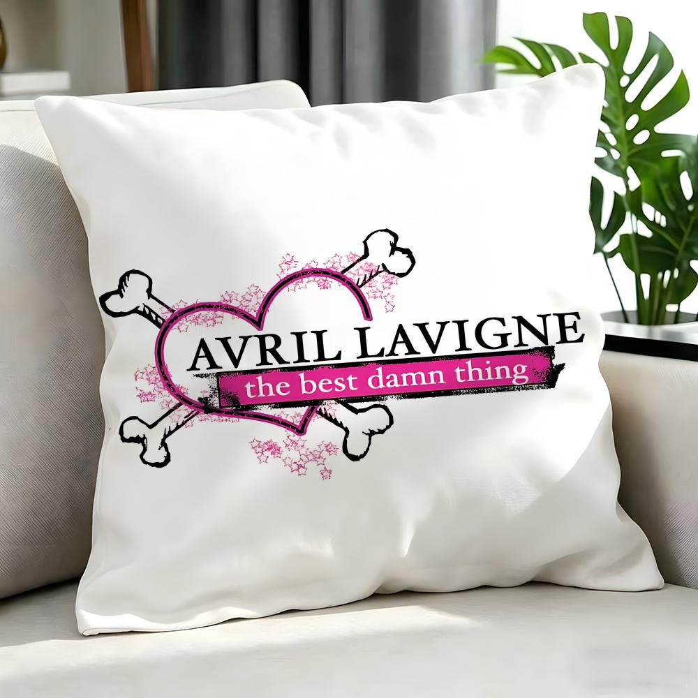Singer - Avril Lavigne Cushion Cover Cushion Cover Set 4Pcs 50X50 45X45 40X40 Pillowcase Decorative Sofa Home Decor