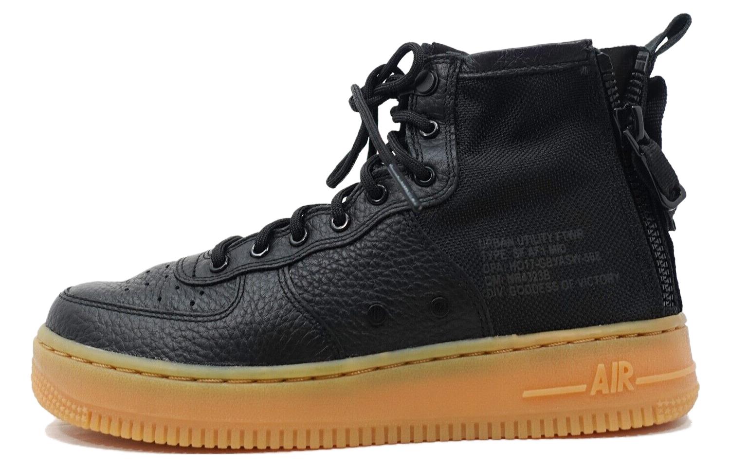 Nike SF Air Force 1 Mid Black Gum GS AJ0424-001 35.5