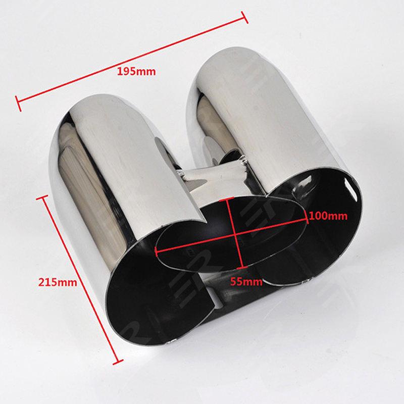 Polished Silver Stainless Steel Exhaust Tailpipe for Porsche Panamera 970