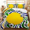 Soccer Duvet Cover Set Cool Special Effects Background for Player Kids Teen Boy Polyester Bedding Set King Size with Pillowcase