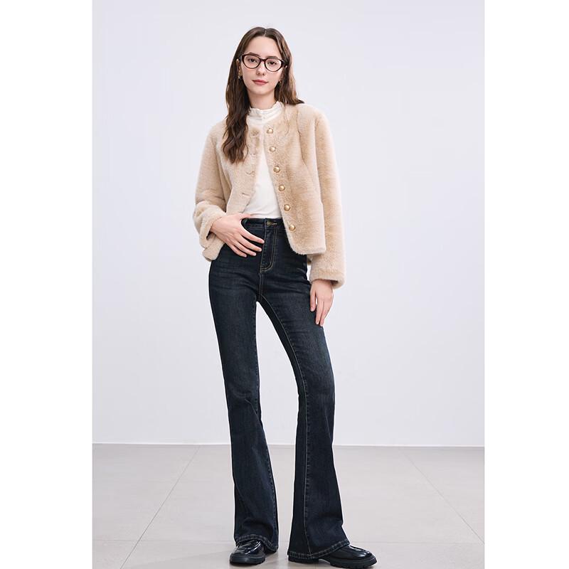 betu Women's Winter Faux Mink Fur Warm Short Coat
