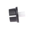 2Pcs Black White Rubber Half Shaft Knob Potentiometer Rotary Encoder Volume Switch Cap 25*25.5Mm