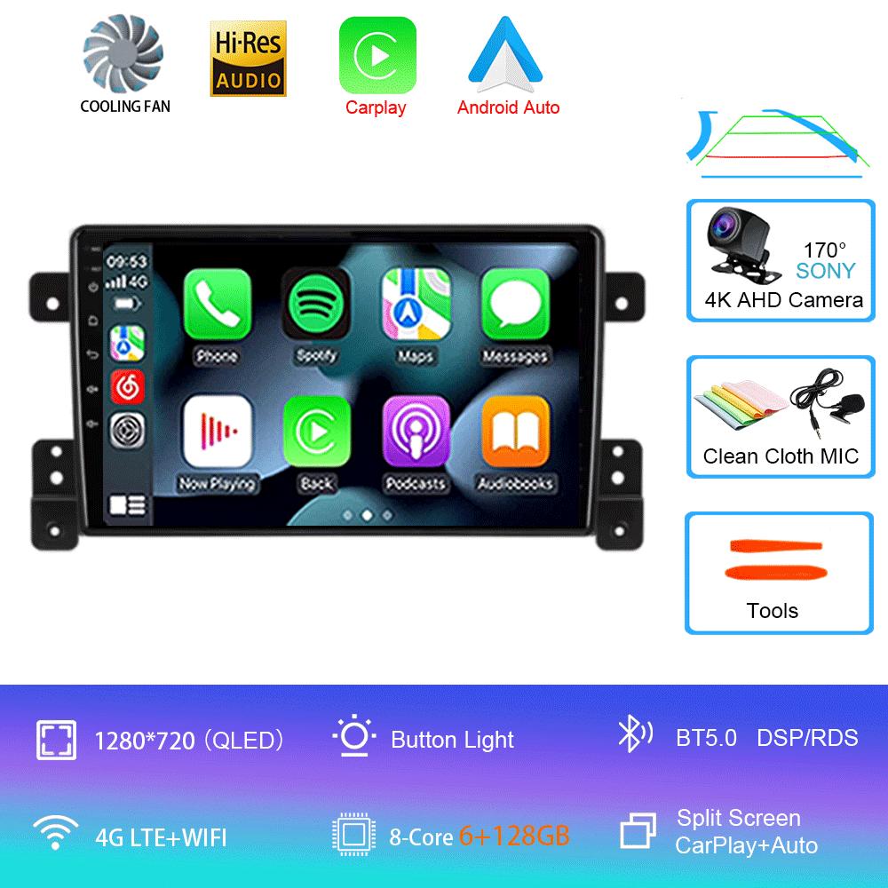 Android 14 For Suzuki Grand Vitara 3 2005-2012 2013 2014 2015 2 Din Car Radio Stereo Multimedia Video Player Navigaion Carplay