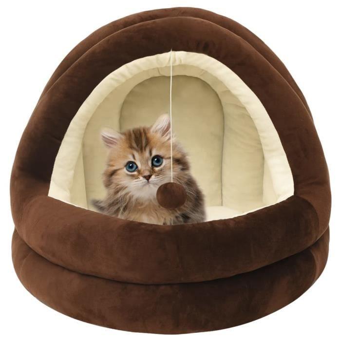 VidaXL Lit pour chat 40x40x35 cm Marron et crème 171399