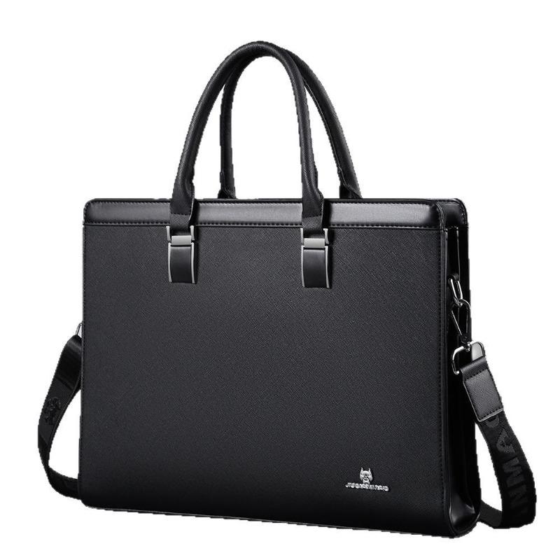 Men's bag new men's handbag cowhide computer bag inch business large-capacity briefcase